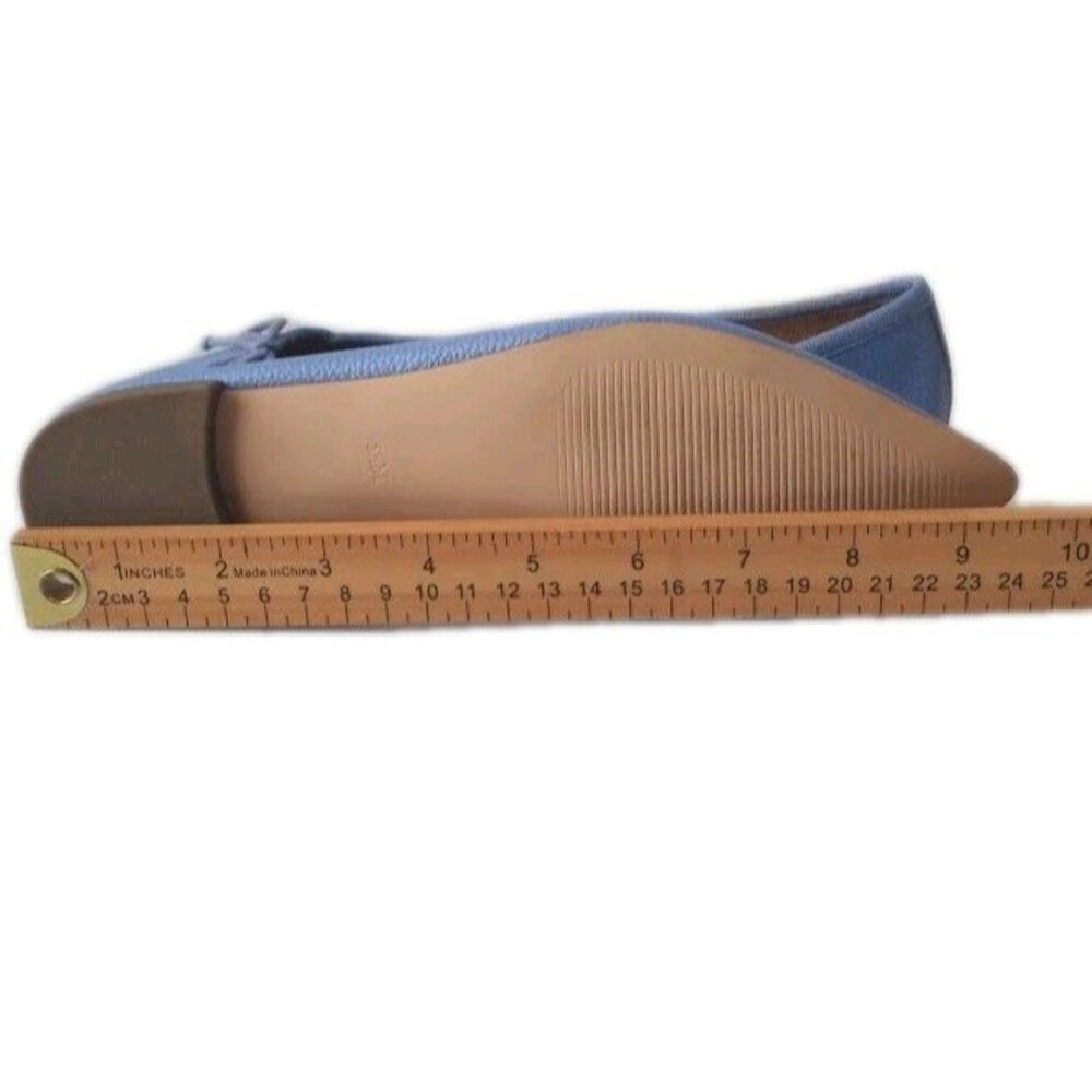 Women's Leather Pointed Toe Ballet Flats Blue Size 5.5M - Picture 11 of 12